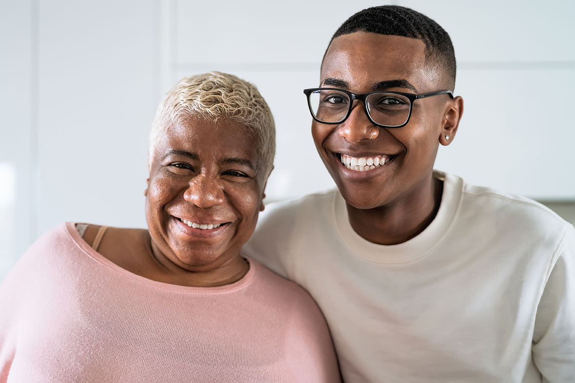 grandmother son living together