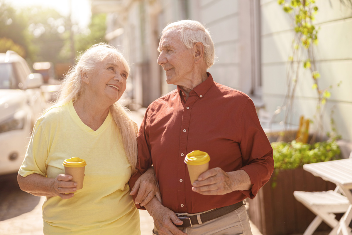 positive senior family couple in orlando