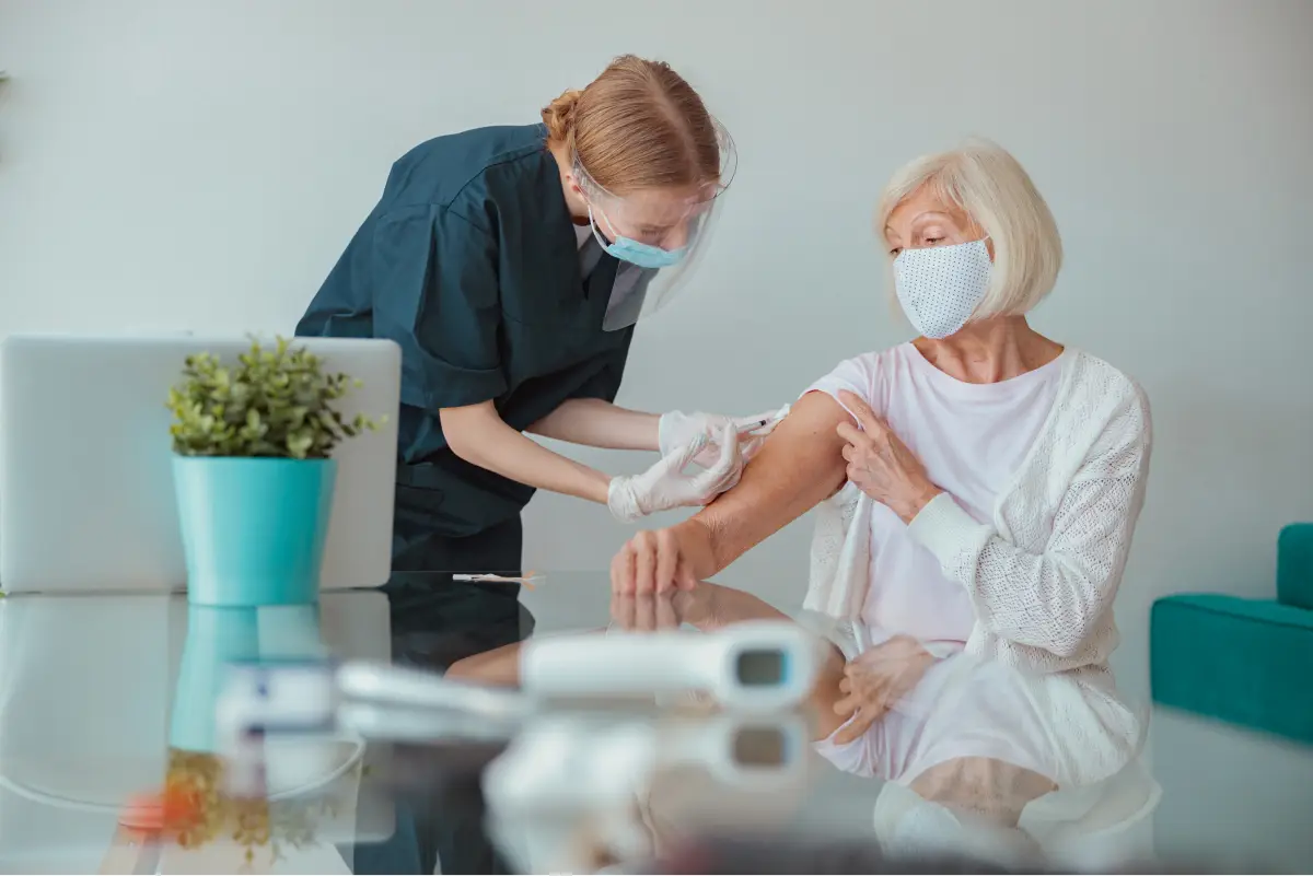 a doctor examining a patient