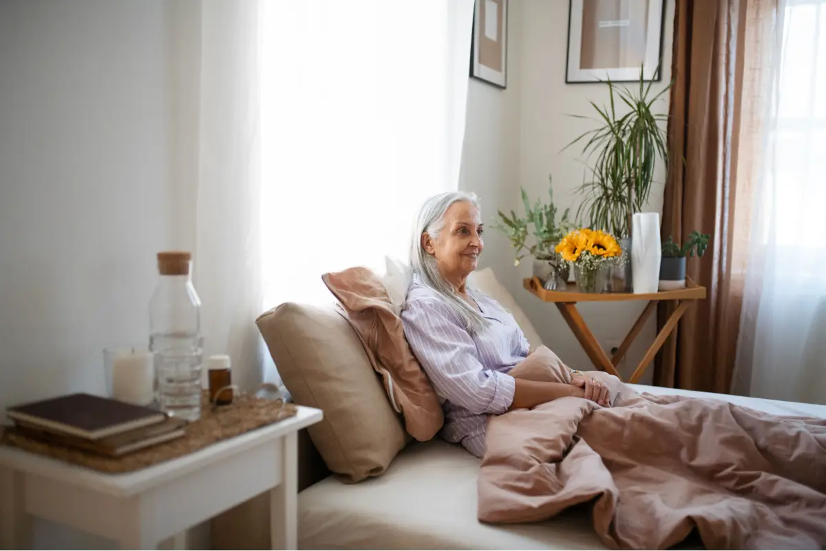 a person sitting on a couch