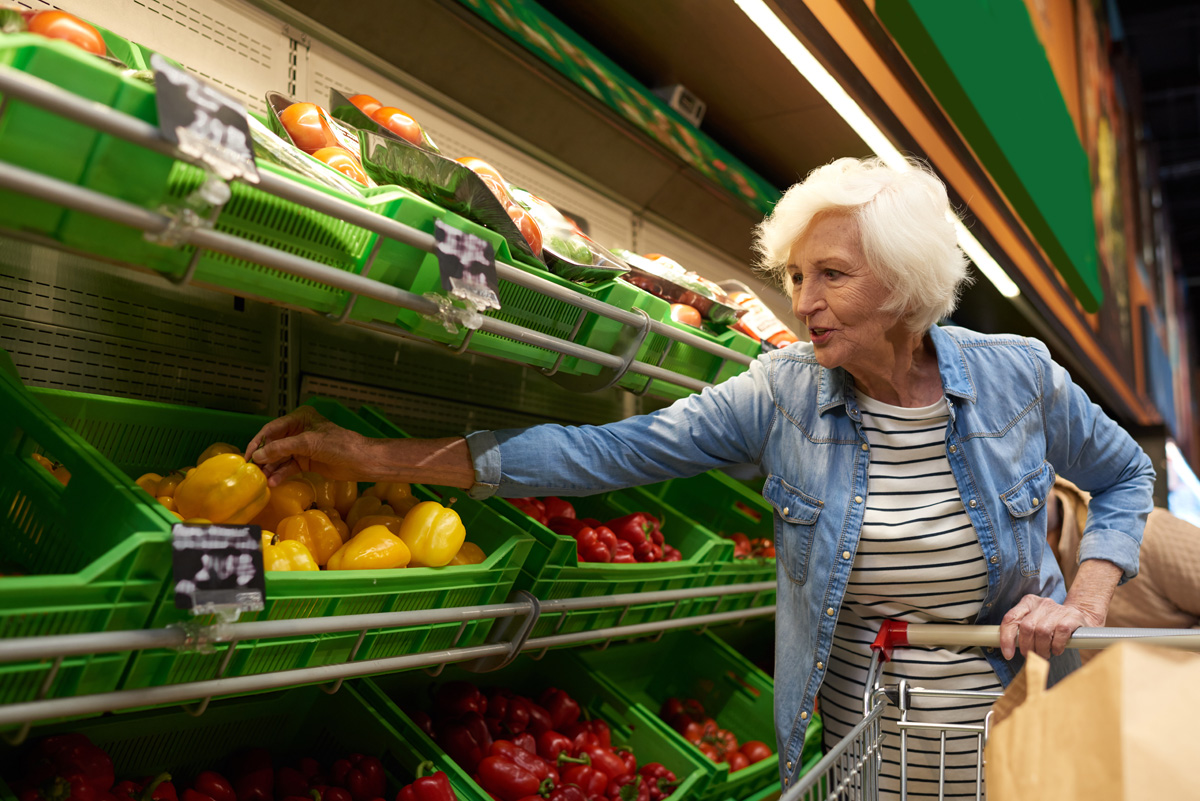 senior woman shopping in phoenix